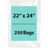 LDPE 2Mil Clear Poly Bags 22X24 inches 250 Bags