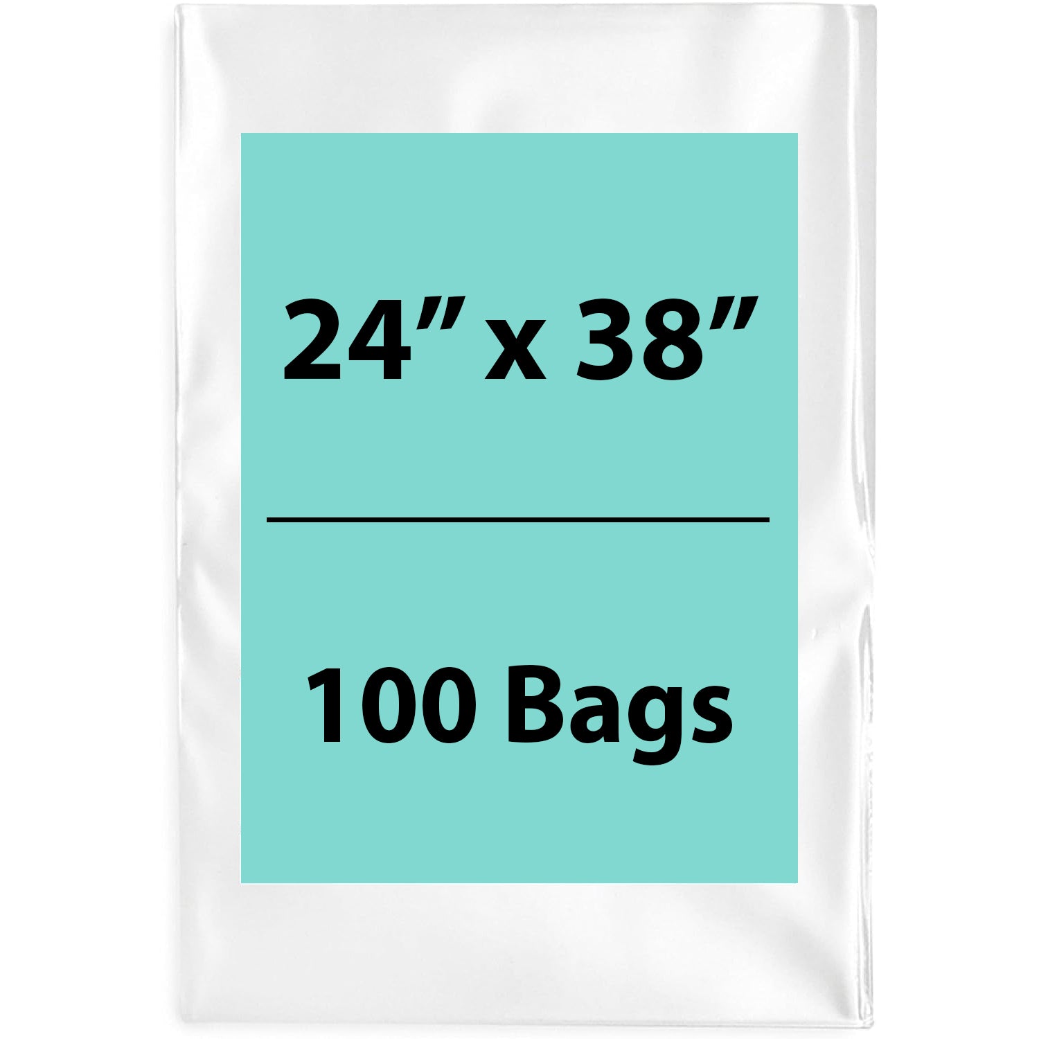 Clear Poly Bags 2Mil 24X38 Flat Open Top (LDPE)