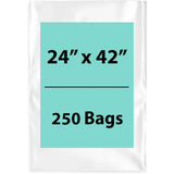 LDPE 2Mil Clear Poly Bags 24X42 inches 2000 Bags