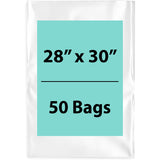 Clear Poly Bags 2Mil 28x30 Flat Open Top (LDPE)