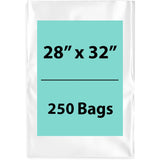 LDPE 2Mil Clear Poly Bags 28X32 inches 250 Bags