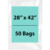 Clear Poly Bags 2Mil 28x42 Flat Open Top (LDPE)