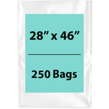 LDPE 2Mil Clear Poly Bags 28X46 inches 250 Bags