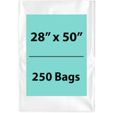 LDPE 2Mil Clear Poly Bags 28X50 inches 250 Bags