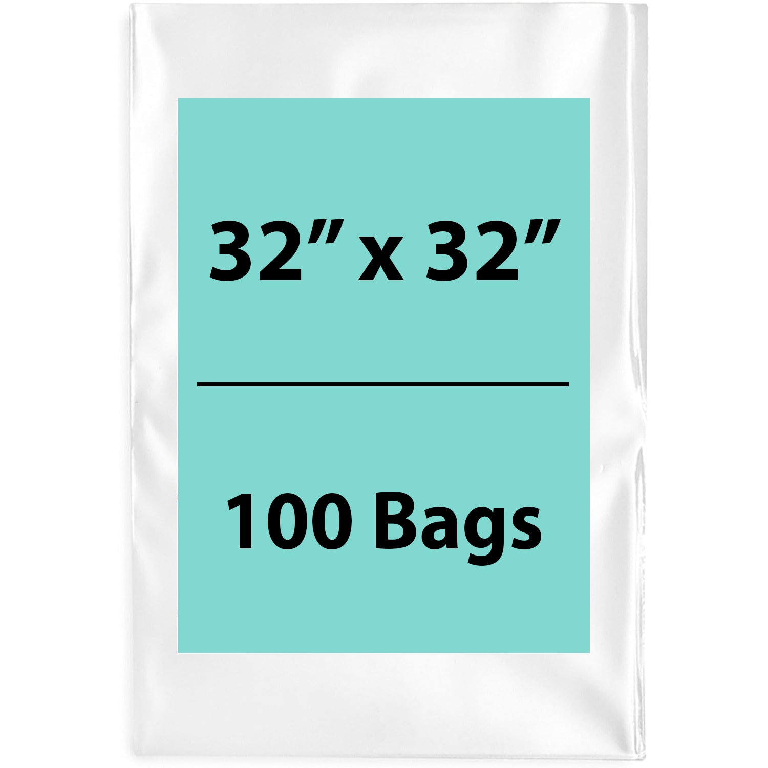 Clear Poly Bags 2Mil 32X32 Flat Open Top (LDPE)