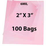 Anti Static Poly Bags 6 Mil 2 X 3 Inches Heavy Duty Plastic