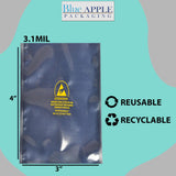 Static Shielding Bag 3.1 Mil, 3 inch (width) X 4 inch (height)