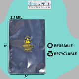 Static Shielding Bag 3.1 Mil, 6 inch (width) X 8 inch (height)