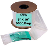 Kwik-Fill® Pre-Opened Poly Bags on Roll 1.4 Mil 5"x10" 6000 Bags