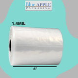 Clear Auto Fill Poly Bags 1.4 Mil, 6 inch (width) X 8 inch (height) Roll of 1750 Bags