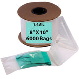 Kwik-Fill® Pre-Opened Poly Bags on Roll 1.4 Mil 8"x10" 6000 Bags