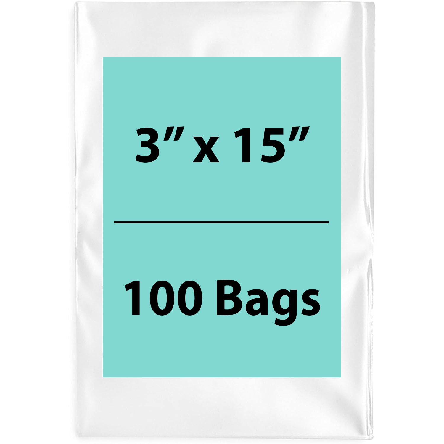 Clear Poly Bags 1.5Mil 3X15 Flat Open Top (LDPE)