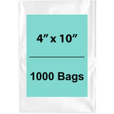 Clear Poly Bags 4"X10" 1.5 Mil 1000 Bags