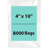 LDPE Clear Poly Bags 4x10 inches 8000 Bags