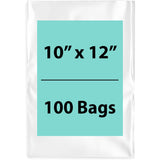 Clear Poly bags 1.25 Mil 10 inch (width) X 12 inch (Height) Pack of 100 Bags