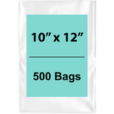 10X12 inches Clear Flat Poly Bags 1.25Mil Open Top (LDPE)