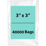 LDPE Clear Poly Bags 3X3 inches 40000 Bags