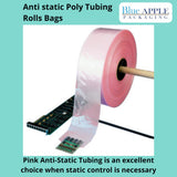 24" X 2150' 2 Mil Pink Anti-Static Poly Tubing Roll