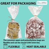 8" X 4" X 18" 0.6 Mil Clear TUF-R LLDPE Gusset Bags