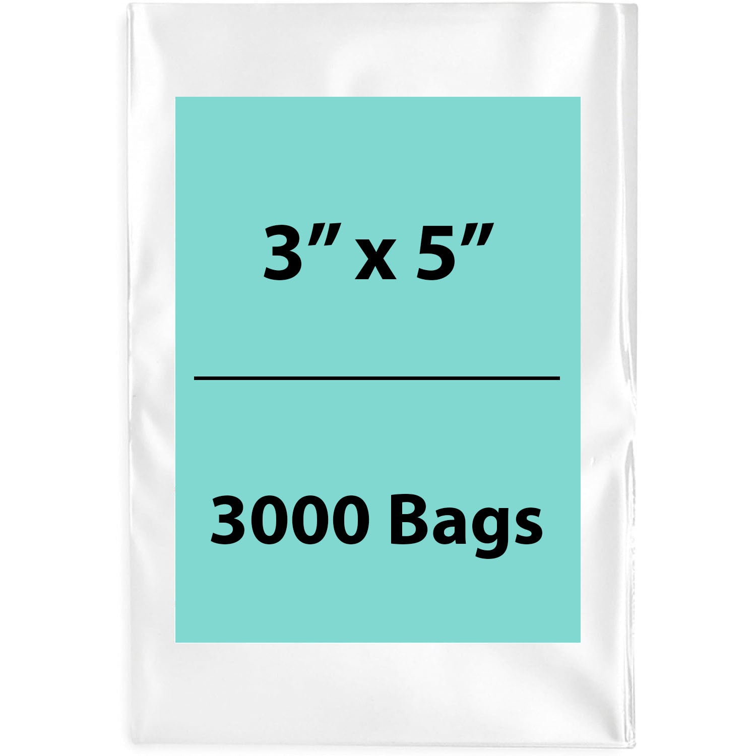 Clear Poly Bags 3Mil 3X5 Flat Open Top (LDPE)
