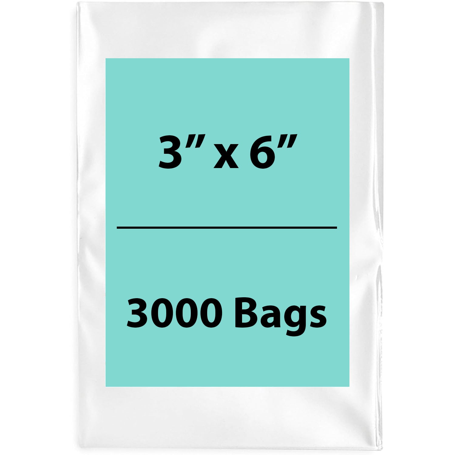 Clear Poly Bags 3Mil 3X6 Flat Open Top (LDPE)