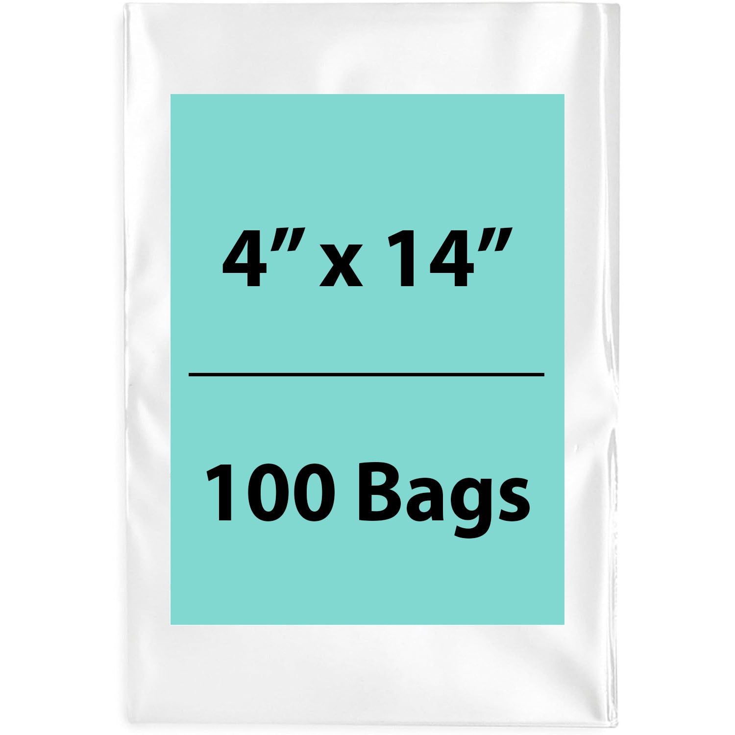 Clear Poly Bags 3Mil 4x14 Flat Open Top (LDPE)