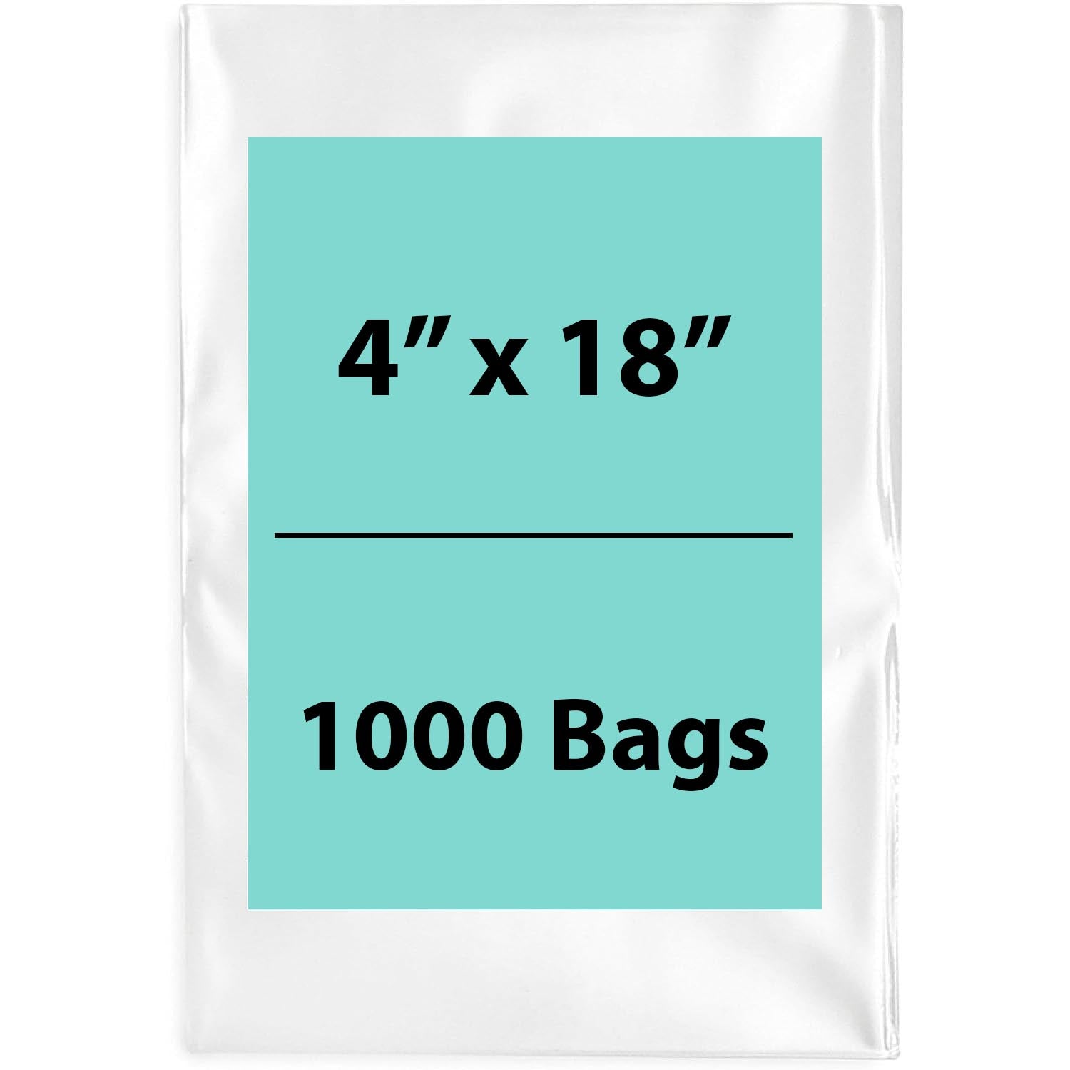 Clear Poly Bags 3Mil 4X18 Flat Open Top (LDPE)