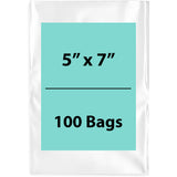 Clear Poly Bags 3Mil 5X7 Flat Open Top (LDPE)