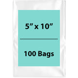 Clear Poly Bags 3Mil 5X10 Flat Open Top (LDPE)