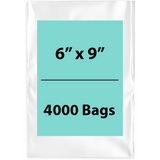 LDPE 3Mil Clear Poly Bags 6X9 inches 4000 Bags