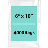 LDPE 3Mil Clear Poly Bags 6X10 inches 4000 Bags