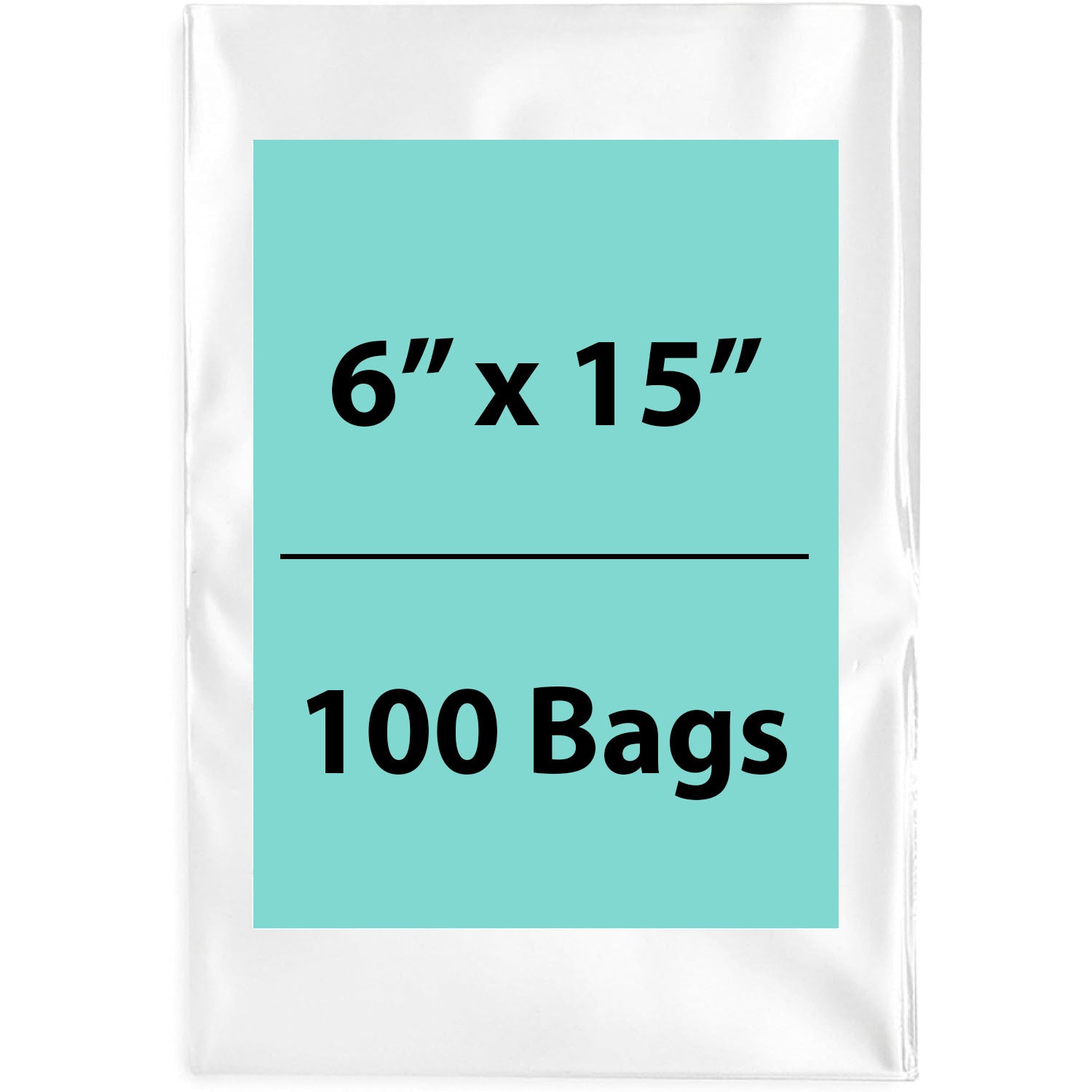 Clear Poly Bags 3Mil 6x15 Flat Open Top (LDPE)