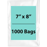 7X8 inches Clear Flat Poly Bags 3Mil Open Top (LDPE)