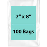 Clear Poly Bags 3Mil 7x8 Flat Open Top (LDPE)