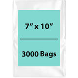 LDPE 3Mil Clear Poly Bags 7X10 inches 3000 Bags