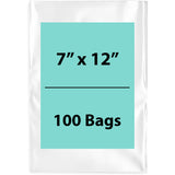 Clear Poly Bags 3 Mil Size: 7 inch (width) X 12 inch (Height) Pack of 100 Bags