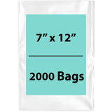 LDPE 3Mil Clear Poly Bags 7X12 inches 2000 Bags