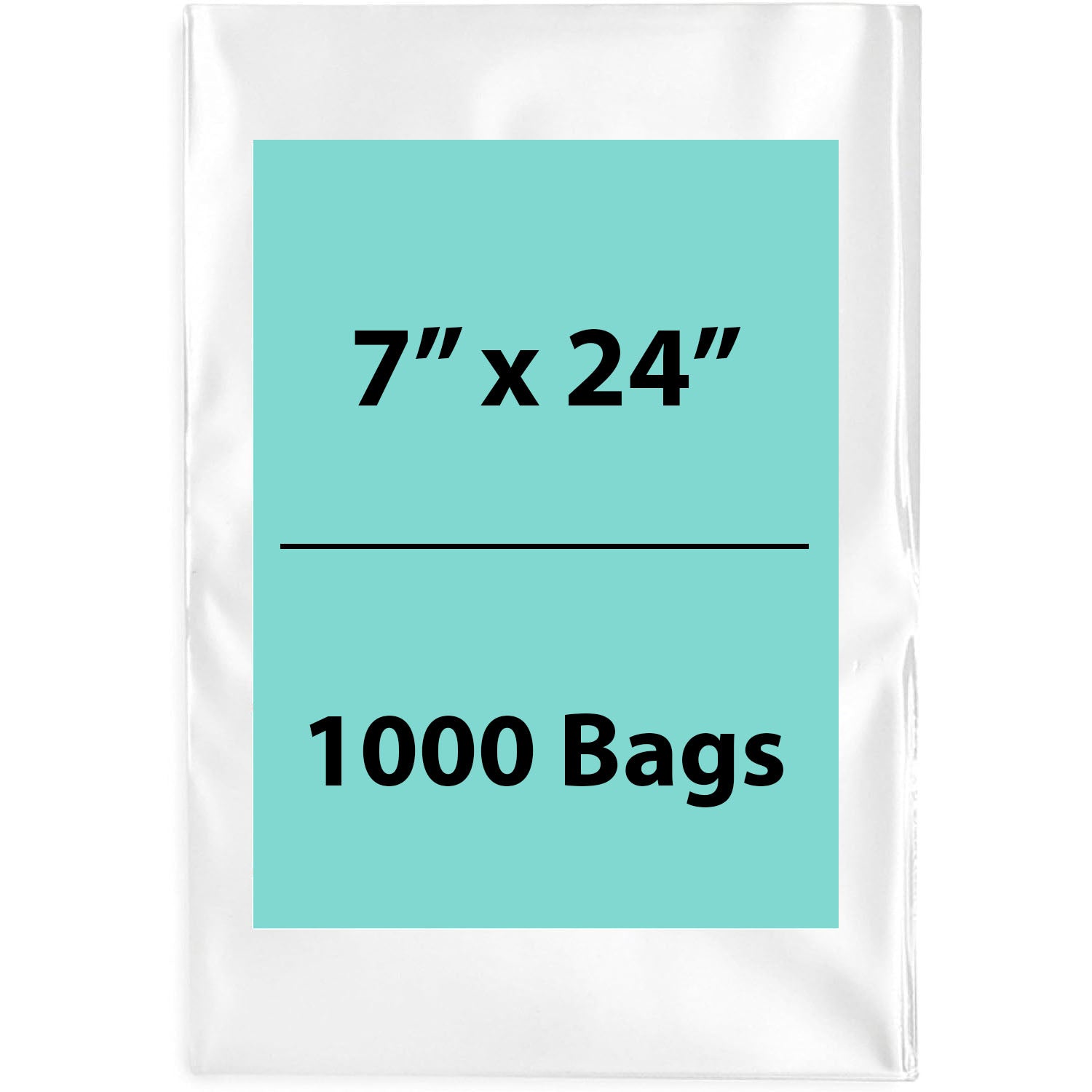 Clear Poly Bags 3Mil 7X24 Flat Open Top (LDPE)