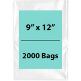 LDPE 3Mil Clear Poly Bags 9X12 inches 2000 Bags