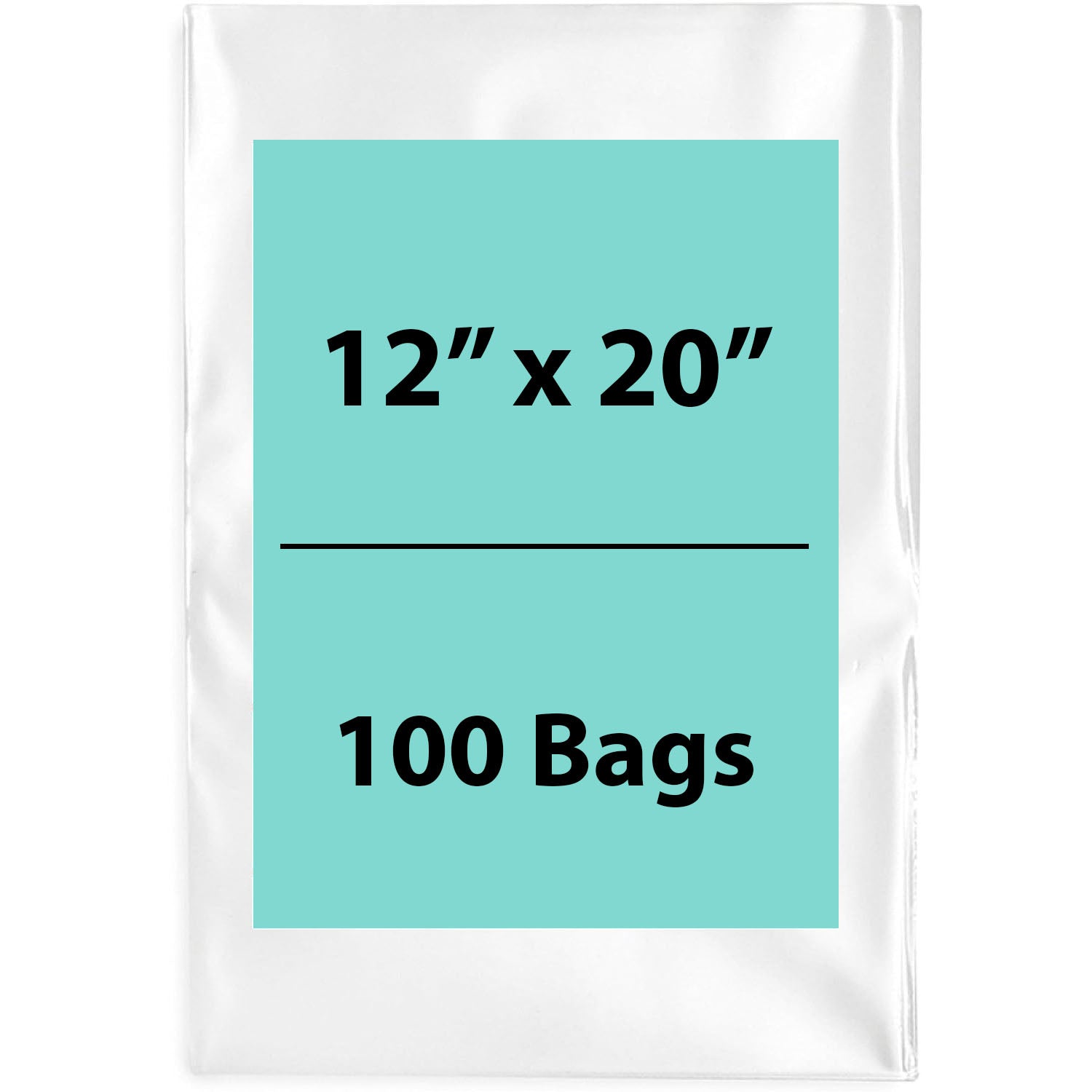 Clear Poly Bags 3Mil 12X20 Flat Open Top (LDPE)