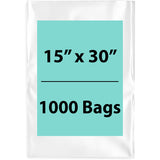 Clear Poly Bags 3Mil 15x30 Flat Open Top (LDPE)