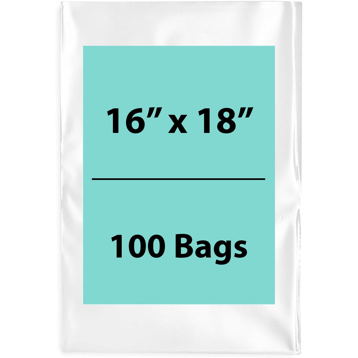 Clear Poly Bags 3Mil 16X18 Flat Open Top (LDPE)