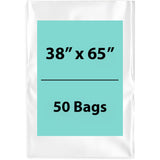 LDPE 3Mil Clear Poly Bags 38X65 inches 50 Bags