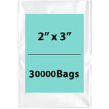 2X3 inches Clear Flat Poly Bags 4Mil Open Top (LDPE)