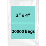 LDPE 4Mil Clear Poly Bags 4X4 inches 20000 Bags