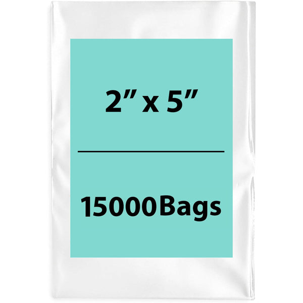 Clear Poly Bags 4Mil 2X5 inches Flat Open Top (LDPE)