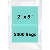 Clear Poly Bags 4Mil 2X5 Flat Open Top (LDPE)