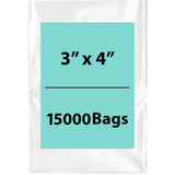 LDPE 4Mil Clear Poly Bags 3X4 inches 15000 Bags