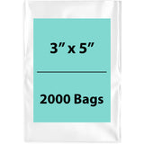 Clear Poly Bags 4Mil 3X5 Flat Open Top (LDPE)