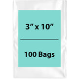 Clear Poly Bags 4Mil 3X10 Flat Open Top (LDPE)